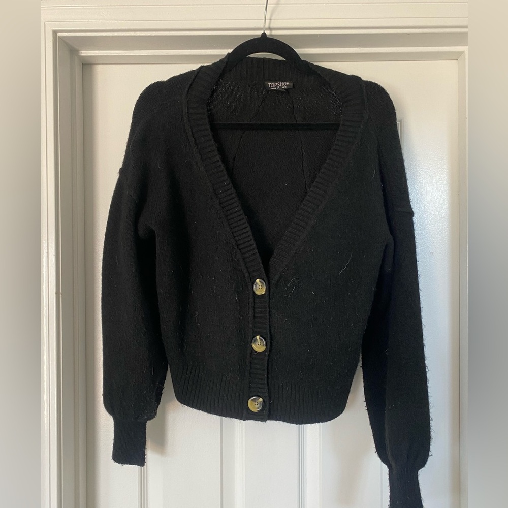 Top shop black cardigan-size 6